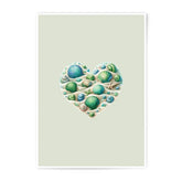 Seashell Heart Photographic Prints, Coastal Beach Home Decor, Ocean Lover Gift, Nautical Art, Beach House Wall Art - Tawshia